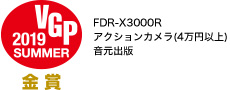 VGP2019 SUMMER ���� FDR-X3000R �A�N�V�����J����(4���~�ȏ�)�����o��