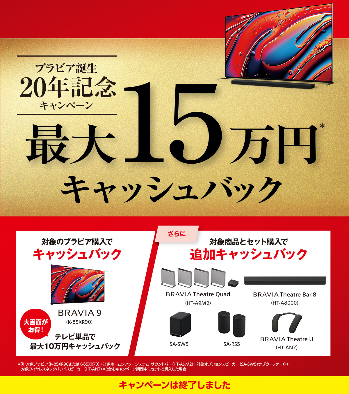�ő�15���~�L���b�V���o�b�N �u���r�A�a��20�N�L�O�L�����y�[�� �L�����y�[���͏I�����܂����B
