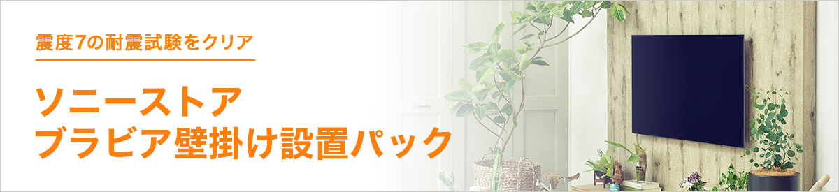 震度7の耐震試験をクリア|ソニーストア ブラビア壁掛け設置パック