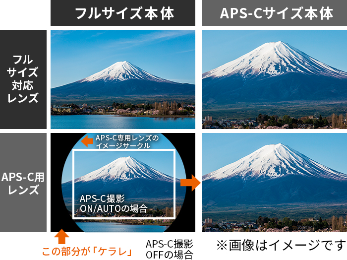 �t���T�C�Y�Ή������Y APS-C�p�����Y