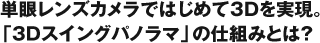�P�჌���Y�J�����ł͂��߂�3D�������B�u3D�X�C���O�p�m���}�v�̎d�g�݂Ƃ́H