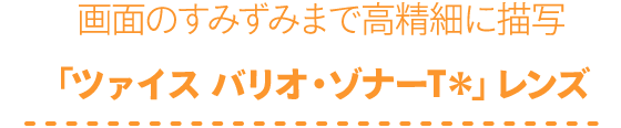 画面のすみずみまで高精細に描写「ツァイス バリオ・ゾナーT*」レンズ