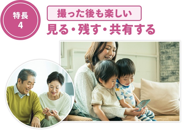 撮った後も楽しい 見る・残す・共有する