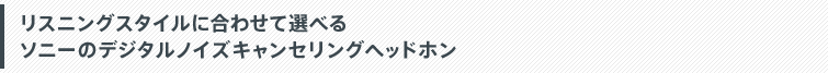 ���X�j���O�X�^�C���ɍ��킹�đI�ׂ� �\�j�[�̃f�W�^���m�C�Y�L�����Z�����O�w�b�h�z��