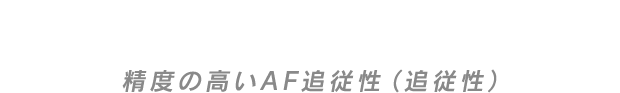 精度の高いAF追従性(追従性)