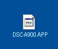 2.解凍したアップデートファイル(DSCA900.APP)のあるフォルダを開きます。