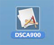 1.解凍したアップデートファイル(DSCA900.APP)をクリックします。(アイコンが反転表示します。)