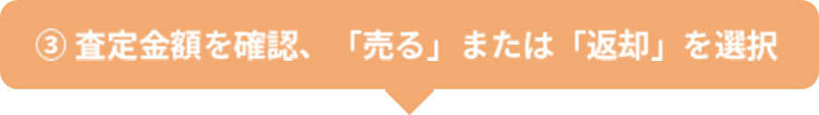 3 ������z���m�F�A�u����v�܂��́u�ԋp�v��I��