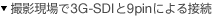 �B�e�����3G-SDI��9pin�ɂ��ڑ�