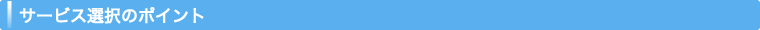�T�[�r�X�I���̃|�C���g