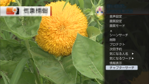チャプターサーチ画面