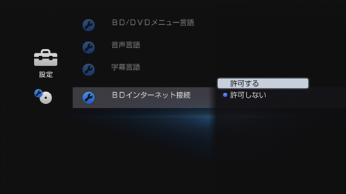 BD�C���^�[�l�b�g�ڑ������