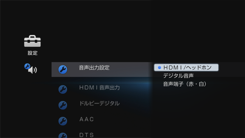 バーチャルサラウンド画面