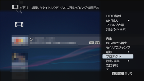 プロテクト決定画面