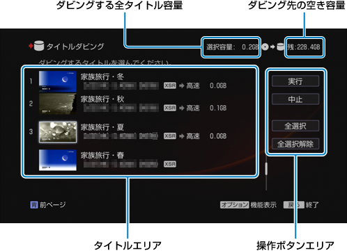 タイトルダビング画面