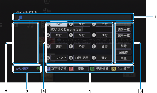 文字入力画面