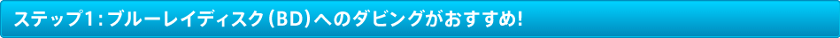 �X�e�b�v1�F�u���[���C�f�B�X�N�iBD�j�ւ̃_�r���O����������!