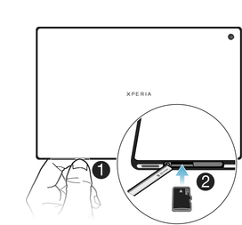 Sony Xperia&trade; Tablet Z�̃������[�J�[�h��}������