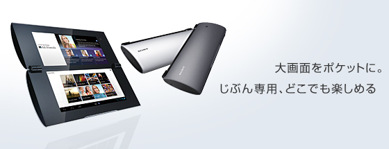 大画面をポケットに。じぶん専用、どこでも楽しめる