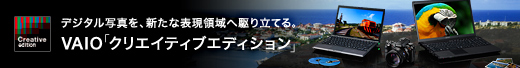 �f�W�^���ʐ^���A�V���ȕ\���̈�֋�藧�Ă� VAIO�u�N���G�C�e�B�u�G�f�B�V�����v