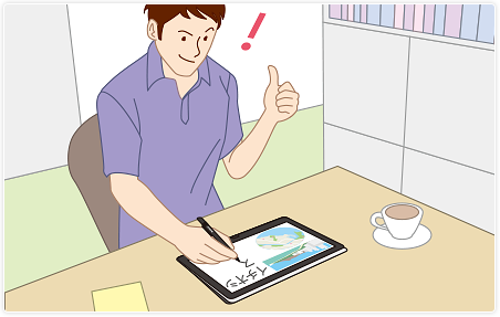 手書きでメモする、編集する VAIO Paper