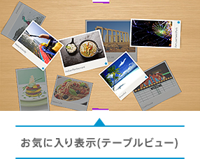 お気に入り表示(テーブルビュー)