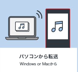 パソコンから転送