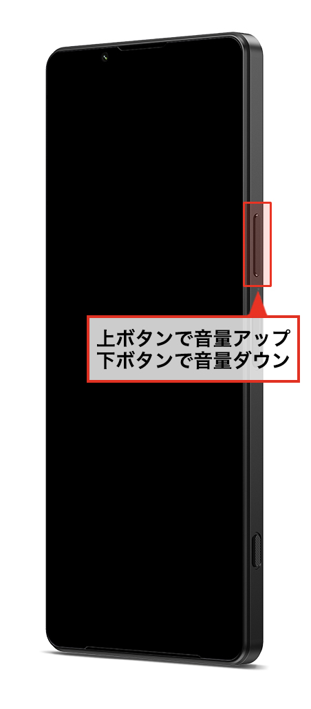 音量ボタンを押す