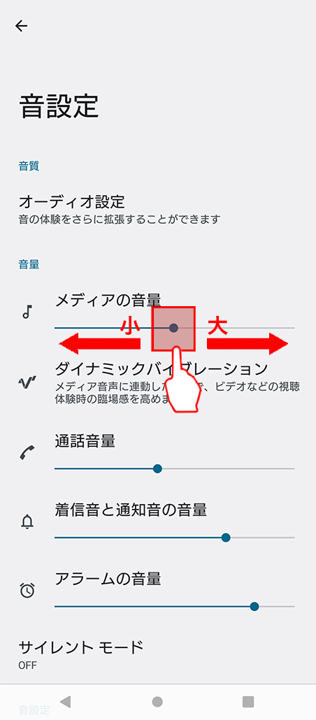 音量を調整する