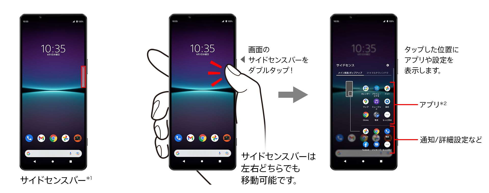 サイドセンスを使ってみる